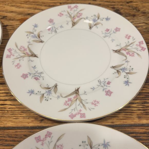 10 Vintage MEITO LUCILLE Salad Plates 1960s Japan Floral PRISTINE EXCELLENT Disc - Picture 8 of 15